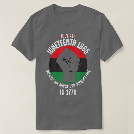 十二祖先黒アフリカ系アメリカ国旗P Tシャツ (デザイン正面)