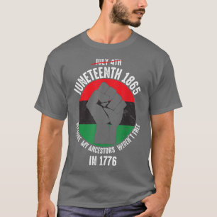 十二祖先黒アフリカ系アメリカ国旗P Tシャツ