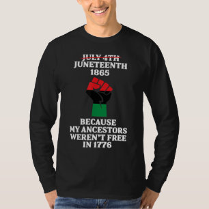 十二祖先黒アフリカ系アメリカ国旗P Tシャツ