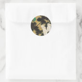 十二老松鸚鵡図、若冲松と鸚鵡、寂聴 ラウンドシール (バッグ)