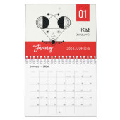 十二西のエッセンス：〔占星術の〕十二宮図名を持つ漢字動物 カレンダー (1月 2026)