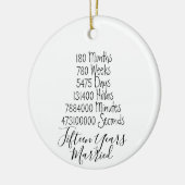 十五周年記念結婚した15結婚年 セラミックオーナメント (左)