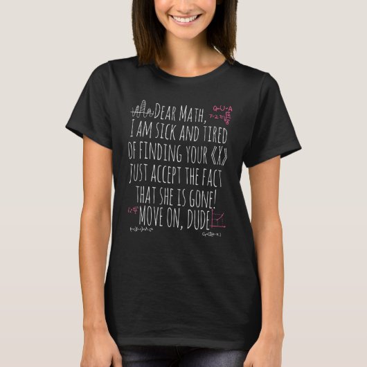 十代の女子+女子+女性+教師+大学のための数学 4 Tシャツ (正面)