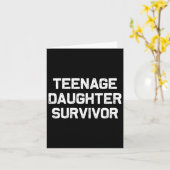 十代の娘の生き残りおもしろいパパのジョーク父の カード (黄色い花)