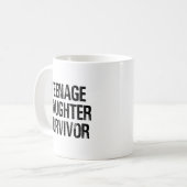 十代の娘の生き残りおもしろいヴィンテージ コーヒーマグカップ (正面左)