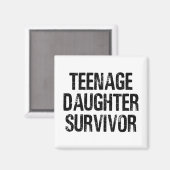 十代の娘の生き残りおもしろいヴィンテージ マグネット (正面/裏面)