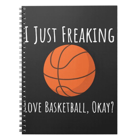 十代の少女のためのバスケットボールの贈り物 ノートブック (正面)