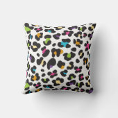 十代の若者たちのカラフルなチータのヒョウのプリントのギフト クッション (裏面)