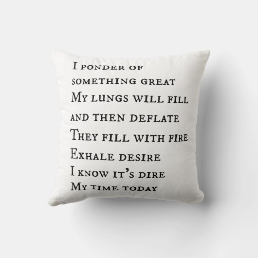 十代の若者たちのカーラジオの叙情詩の枕 クッション (裏面)