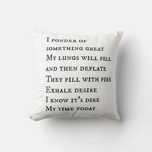 十代の若者たちのカーラジオの叙情詩の枕 クッション (正面)