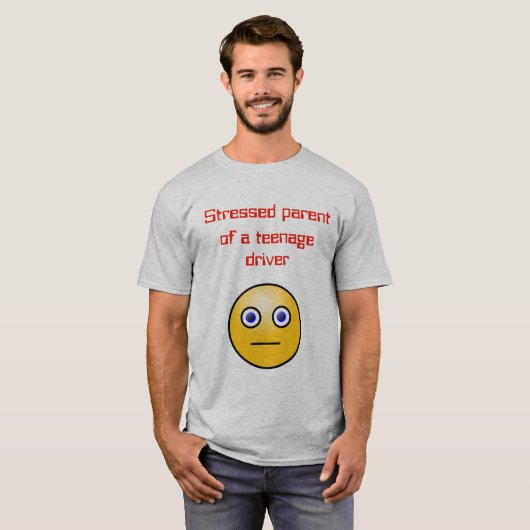 十代の運転者の重点を置かれた親 Tシャツ (正面フル)