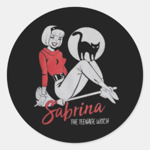 十代の魔女サブリナTシャツ ラウンドシール