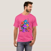 十代の（ばちゃばちゃ）跳ねる忍者のsquid. tシャツ (正面フル)