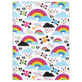 十代のemoの虹のスカルの背景 クリップボード (裏面)