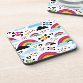 十代のemoの虹のスカルの背景 コースター (左側)