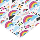 十代のemoの虹のスカルの背景 ショートテーブルランナー (コーナー)