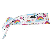 十代のemoの虹のスカルの背景 タイヘッドバンド (回転270)