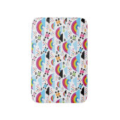 十代のemoの虹のスカルの背景 バスマット (正面縦)