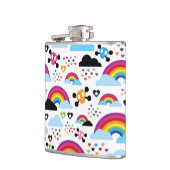 十代のemoの虹のスカルの背景 フラスク (左)