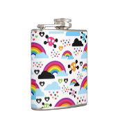 十代のemoの虹のスカルの背景 フラスク (右)