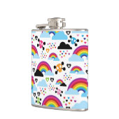 十代のemoの虹のスカルの背景 フラスク (左)