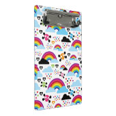 十代のemoの虹のスカルの背景 ミニクリップボード (アングル)