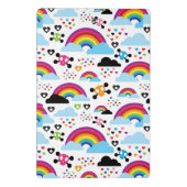 十代のemoの虹のスカルの背景 ミニクリップボード (裏面)