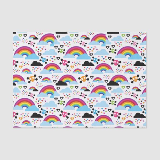 十代のemoの虹のスカルの背景 薄葉紙 (正面)