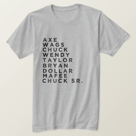 十億のキャラクターファン Tシャツ (デザイン正面)