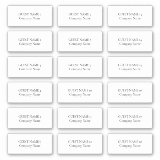 十八個人名称及び会社業務 シール (正面)