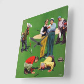 十八番ホール スクエア壁時計 (傾斜)