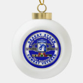 十八空挺隊砂漠防風退役軍人 セラミックボールオーナメント (正面)