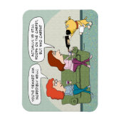 十分おもしろいに訓練されたワインを提供する犬 マグネット (縦)