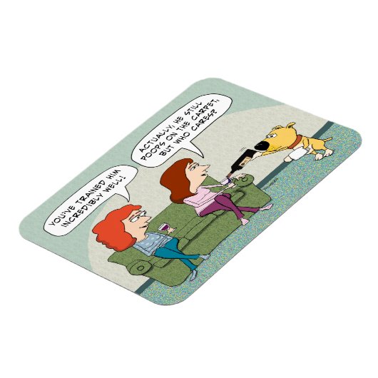 十分おもしろいに訓練されたワインを提供する犬 マグネット (左側)