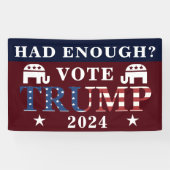 十分か？投票トランプ2024マガ選挙 横断幕 (横)