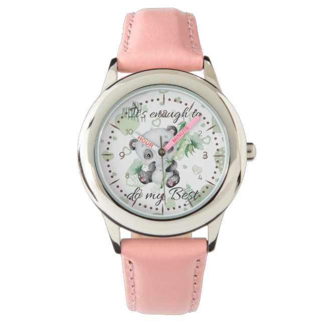 十分だ |かわいい肯定 |パンダ 腕時計 (正面)