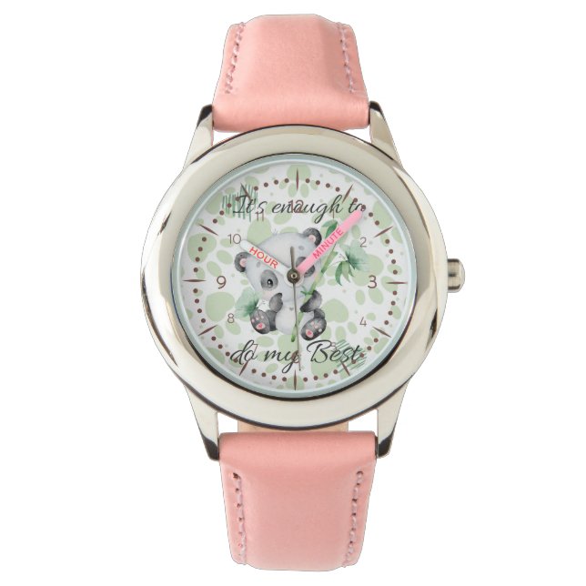 十分だ |かわいい肯定 |パンダ 腕時計 (正面)