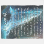 十分だ – フリースブランケット (正面(横))