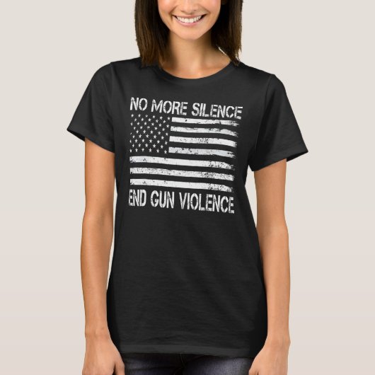 十分なエンドガン暴力アンチ銃衣服オレンジ米国F Tシャツ (正面)