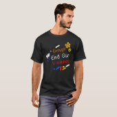 十分なエンドガン暴力アンチ銃認識度日 Tシャツ (正面フル)