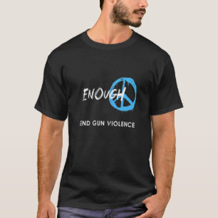 十分なエンドガン暴力衣服オレンジピースサインガン Tシャツ