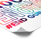 十分なエンドガン暴力認識度デイ衣服オレンジ ポスター (角)