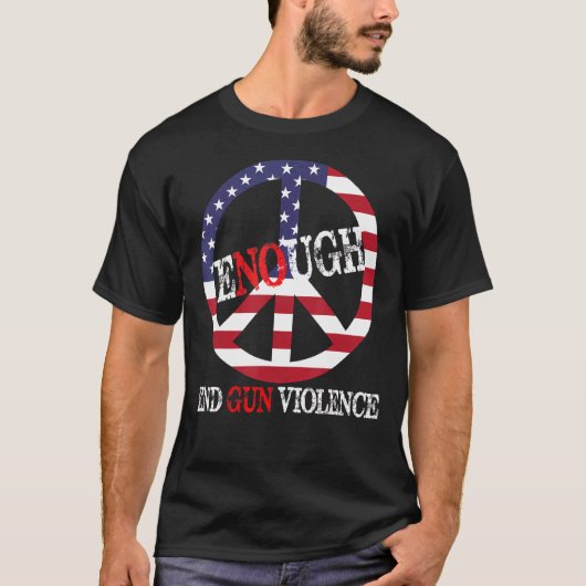 十分なエンドガン暴力Noガン認識度デイ衣服 Tシャツ (正面)