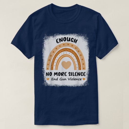 十分なエンドガン暴力Noガン認識度デイ衣服 Tシャツ (デザイン正面)
