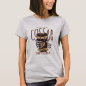 十分なコーヒーがあればゾンビも幸せ Tシャツ (正面)