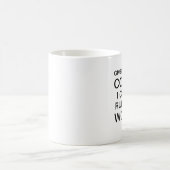 十分なコーヒーに私は与えられて世界を支配できます コーヒーマグカップ (中央)