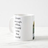 十分なコーヒーを与えられる コーヒーマグカップ (正面左)