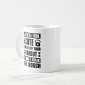 十分なトレーニング懸命 コーヒーマグカップ (正面左)