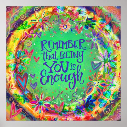 十分なフローラハートの緑かわいらし ポスター (正面)