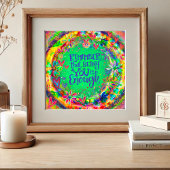 十分なフローラハートの緑かわいらし ポスター